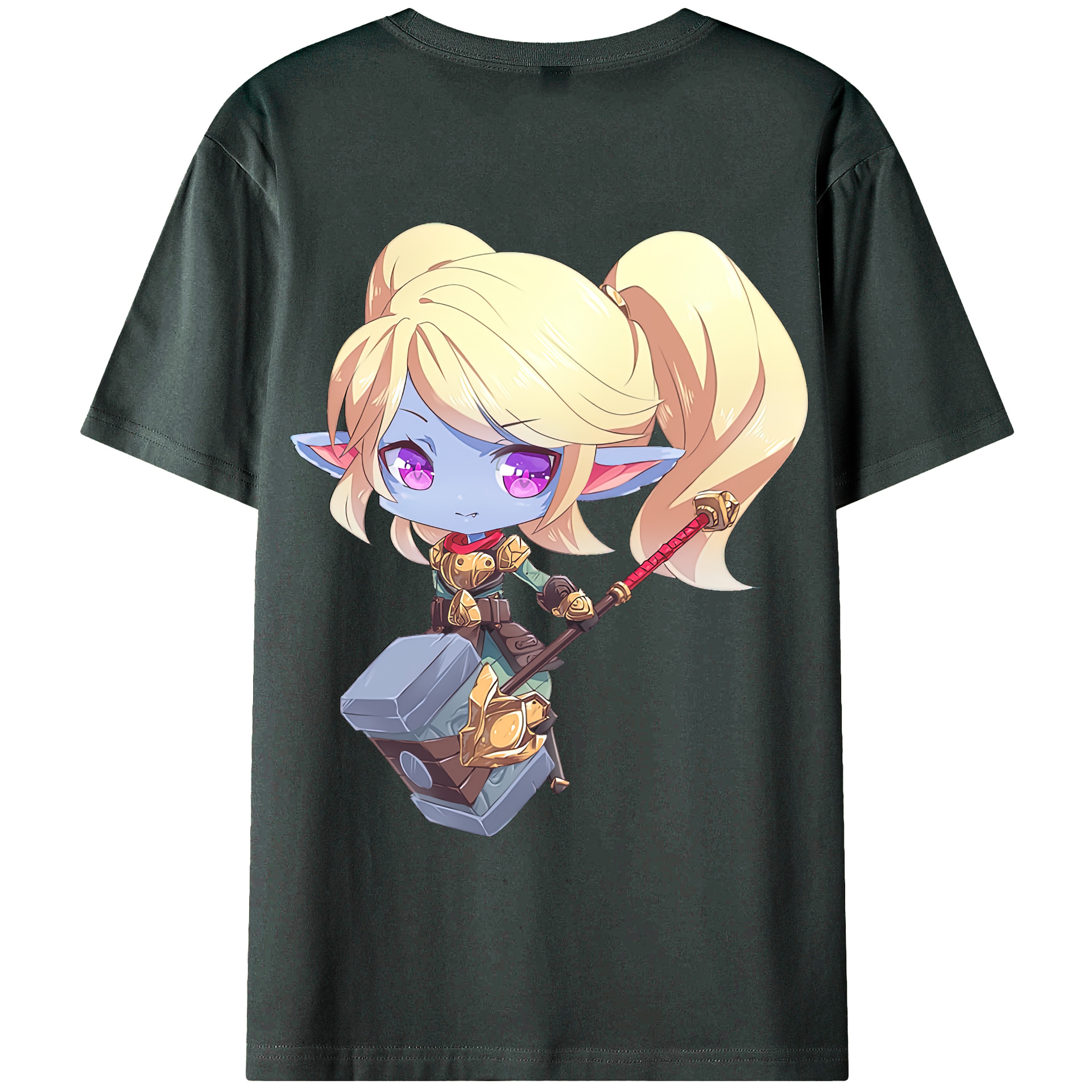 （画像用） リーグ・オブ・レジェンド League of Legends LOL 綿100％ メンズ半袖Tシャツ（バックプリント） 通気性